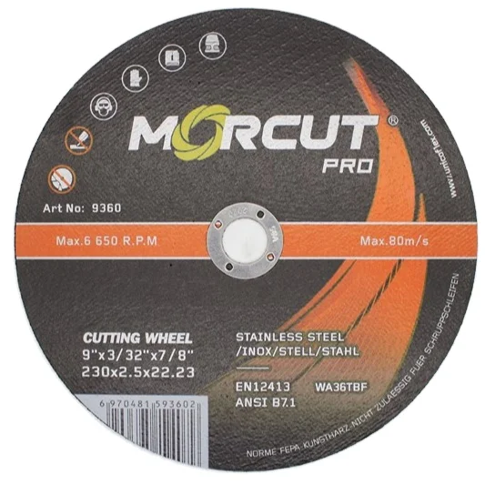 230x2.5 Saw balde angle grinder disc disco de corte metal cut off wheels cutting disc