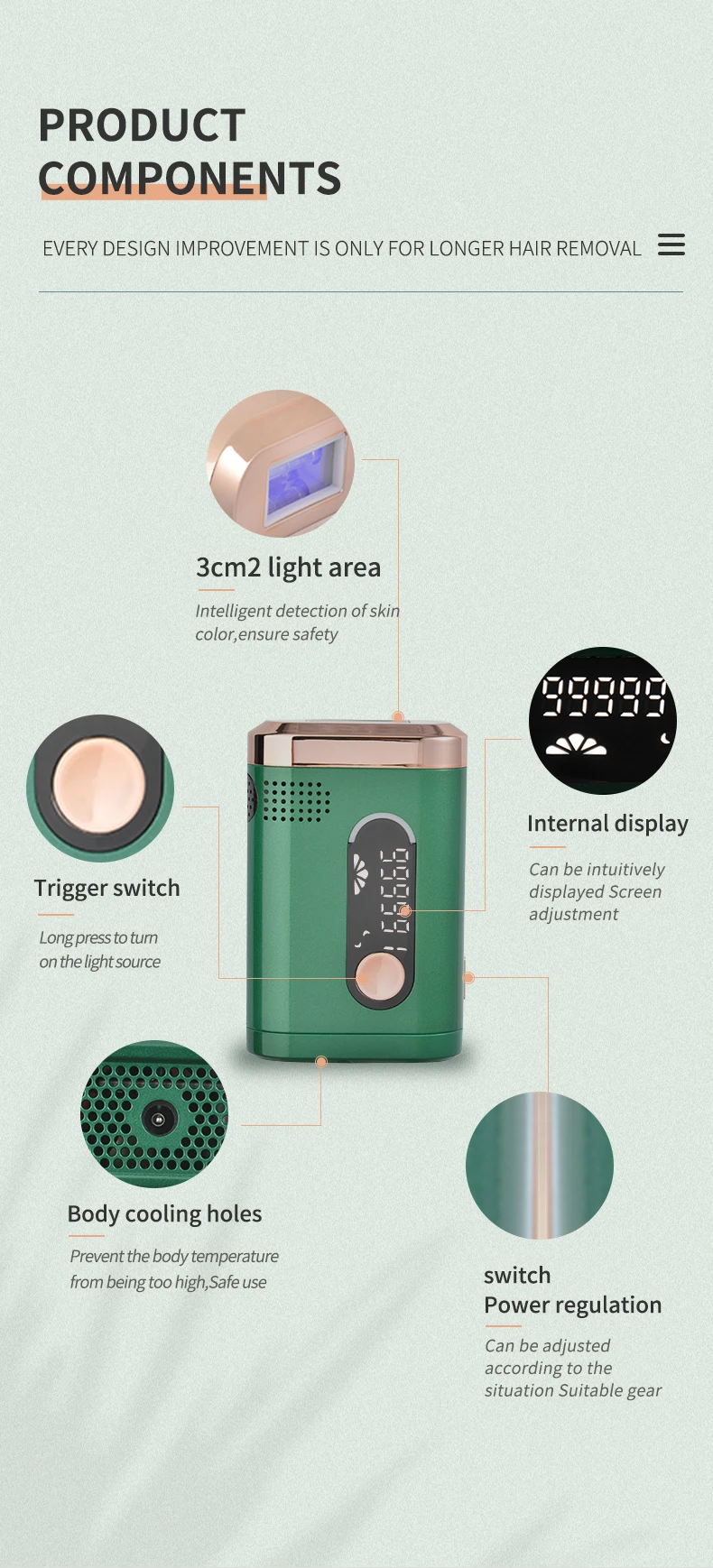 Wholesale Home Use IPL 999999 Flashes Hair Removal Machine Most Popular Epilator Painless Permernant ipl Laser Hair Removal