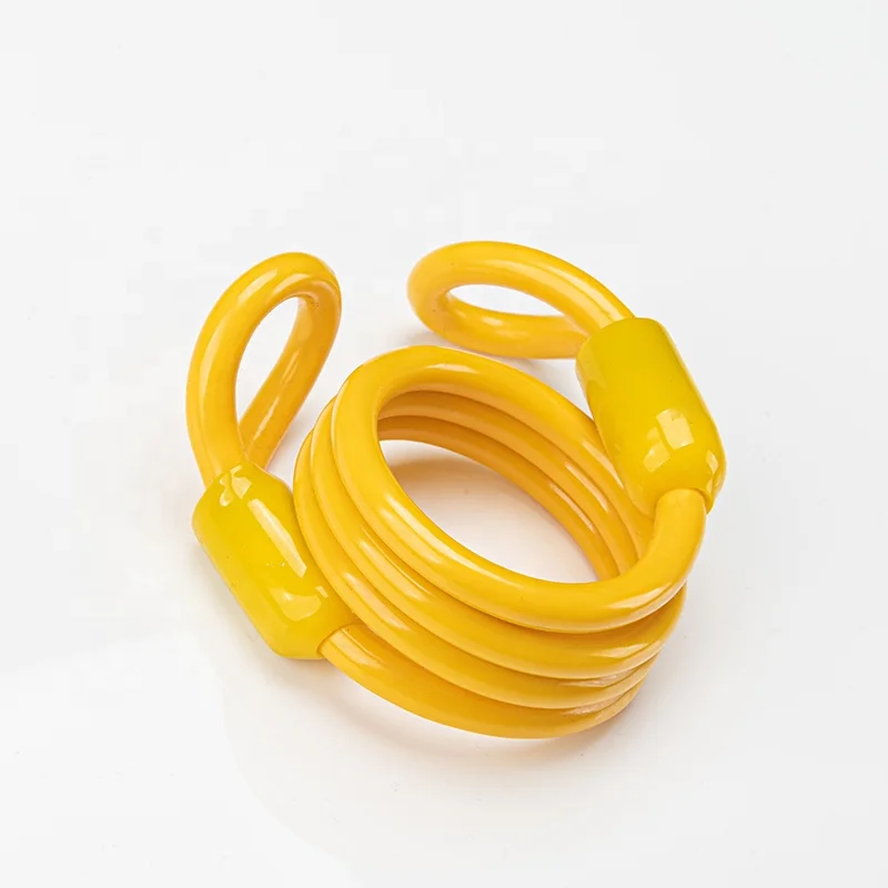 Spring Safety Rope Retractable Coiled Lanyard Steel Coiled Wire for Trailer Paddle Leash Boat Switch Engine Lanyard