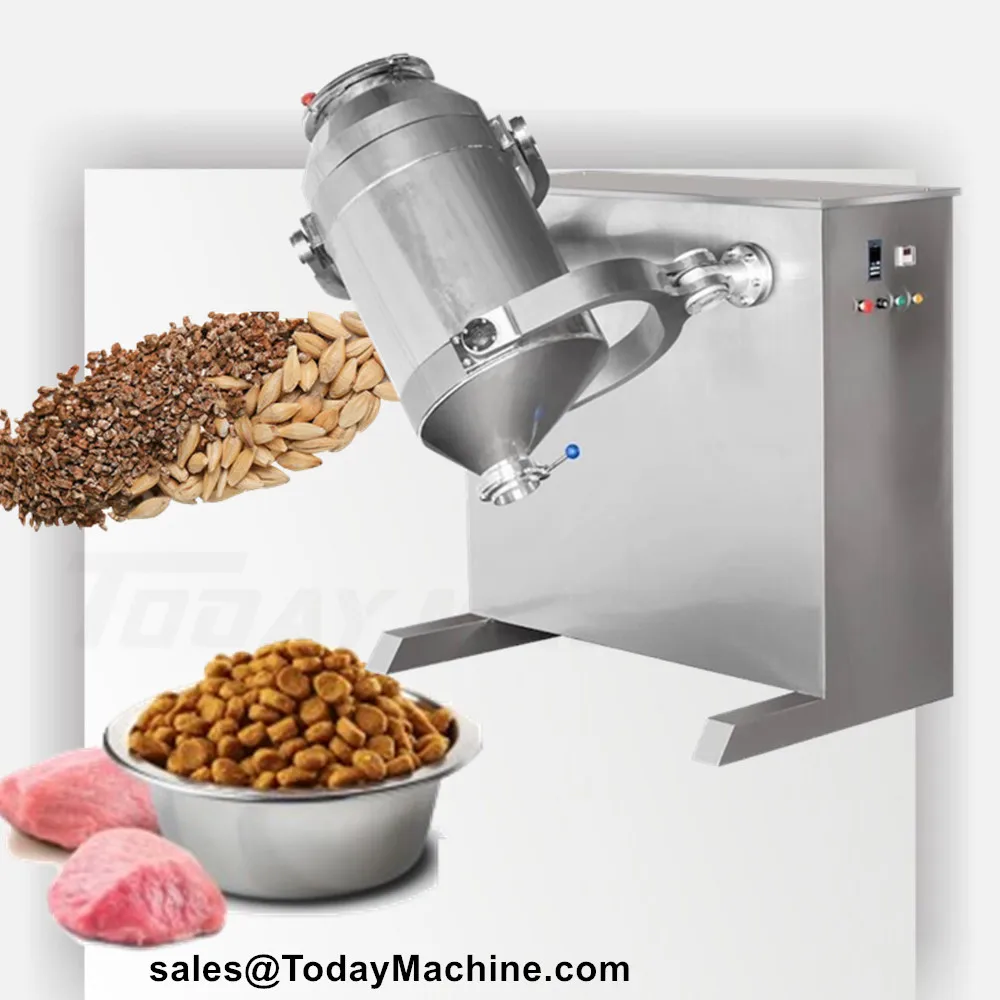 Stainless Steel 3D Swing Rotating Blender Three Dimensional Stirrer Blender Powder Mixer for Flour Herbs Additive