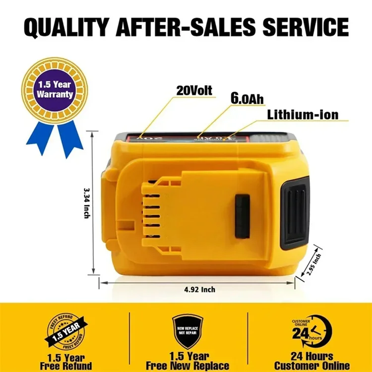 Замена для De-waltss DCB200 DCB205 литиевая батарея 5Ah 20v
