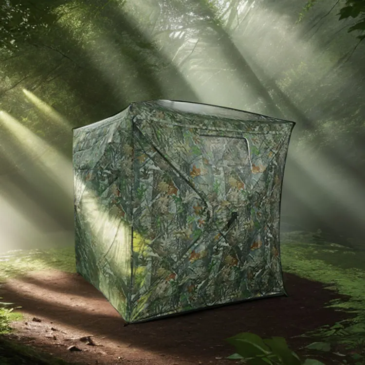 HOMFUL wholesale Outdoor 360 Degree Camouflage Blinds See Trough Ground Blind Hunting Tent Hunting Blind Tent