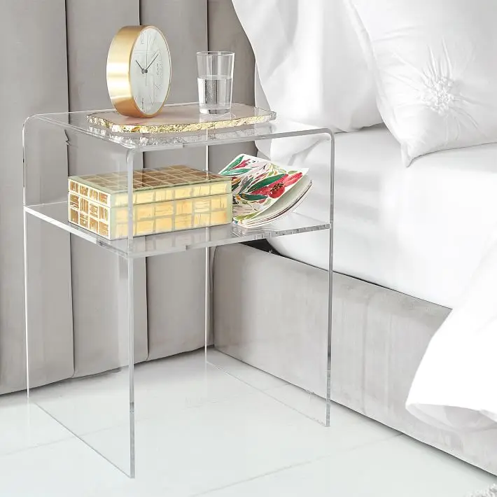 VONVIK Modern Design Clear Acrylic End Table Home Decor Nightstand