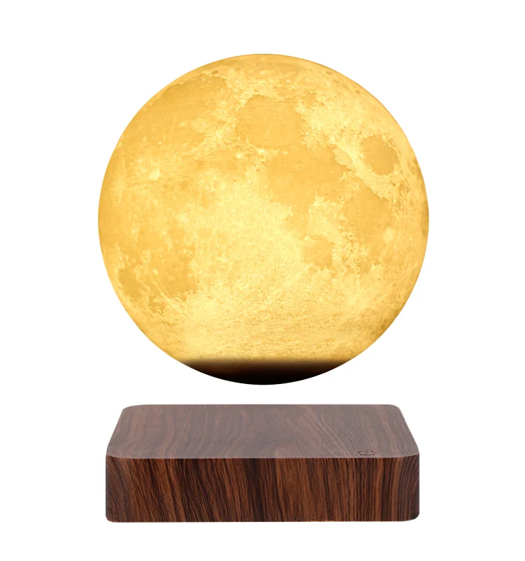Moonlight Anti-gravity Magnetic Floating Table Lamp 360-degree Touch Control Changing Color Moon Table Lamp