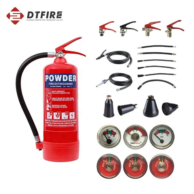 Fire fighting equipment list Portable dry powder fire extinguisher related accessories and dry powder wholesale