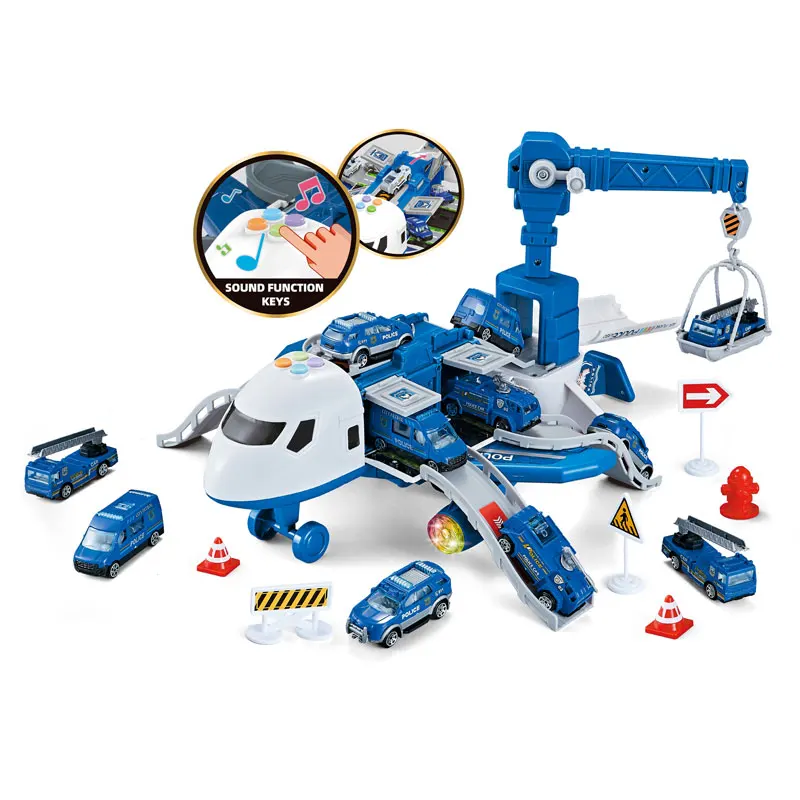 EPT toys Educational electric deformation airplane parking lot garage toys