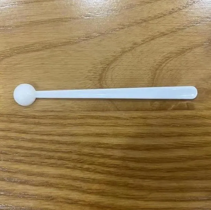 0.15ml 75mg Mini Small Plastic Round Disposable White Measuring Spoon With Long handle Tea Coffee Milk Powder Scoop