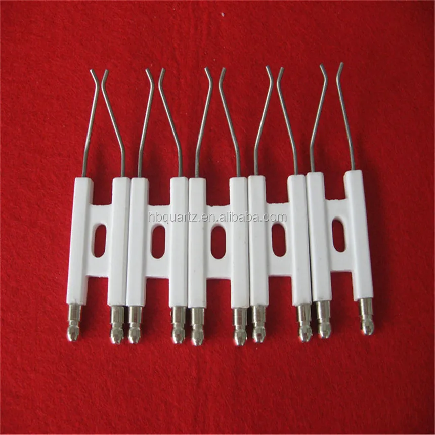 Glazed Alumina ceramic Electrode igniter Gas Spark Burner Ceramic Ignition Tube