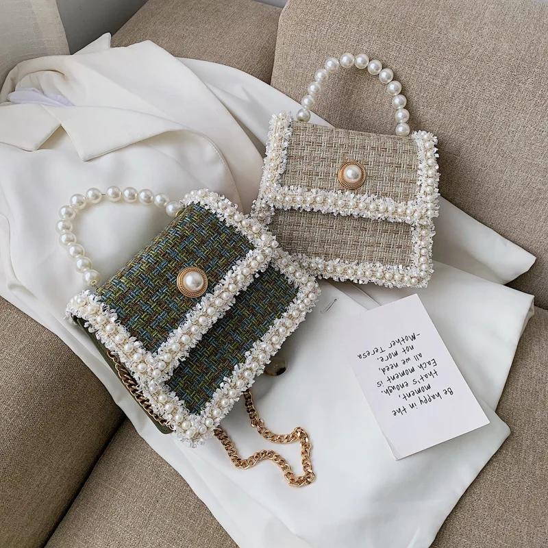top  selling fashion DIY Pearl bag chain  Pearl handle