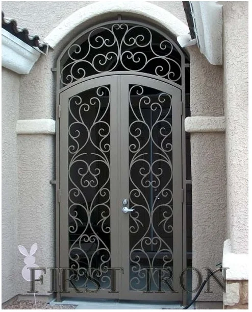 Golden supplier heavy duty hinges steel doors wrought iron pivot steel door
