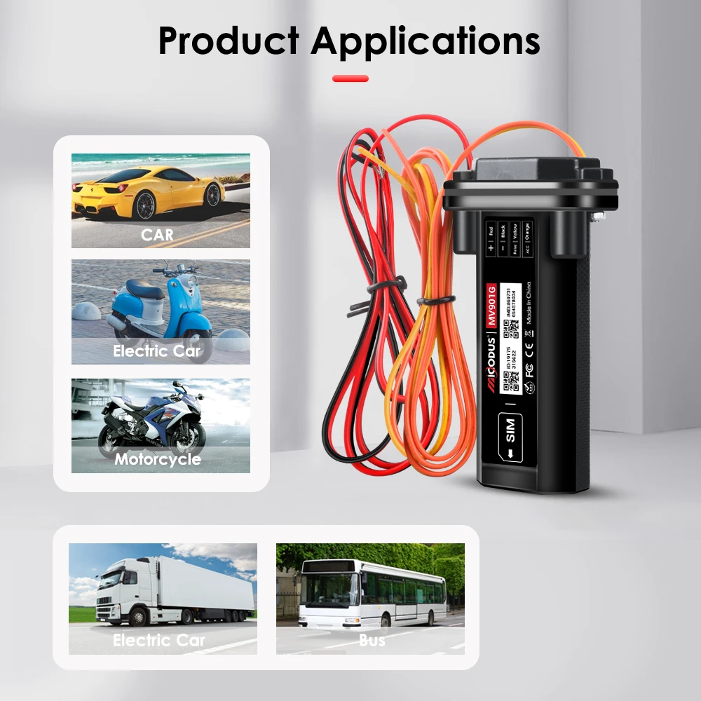 MV901G Acc Detection Anti Theft Gps Device Micodus Remote Engine Start Stop 4G Car Tracker Gps Real Time Tracking With Relay