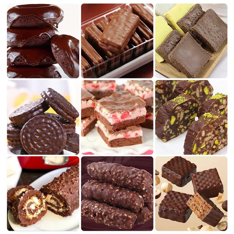 MYONLY Fully Automatic Small Temper Chocolate Bar Enrobe Dip Chocolate Coating Machine Cake