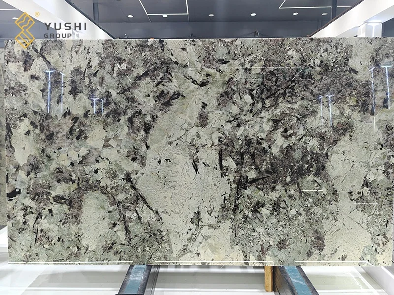 Yushi Group Hot Sale Rounded Large living roon table Rectangular Marble Splendor White Dinner Table Set for 10 People