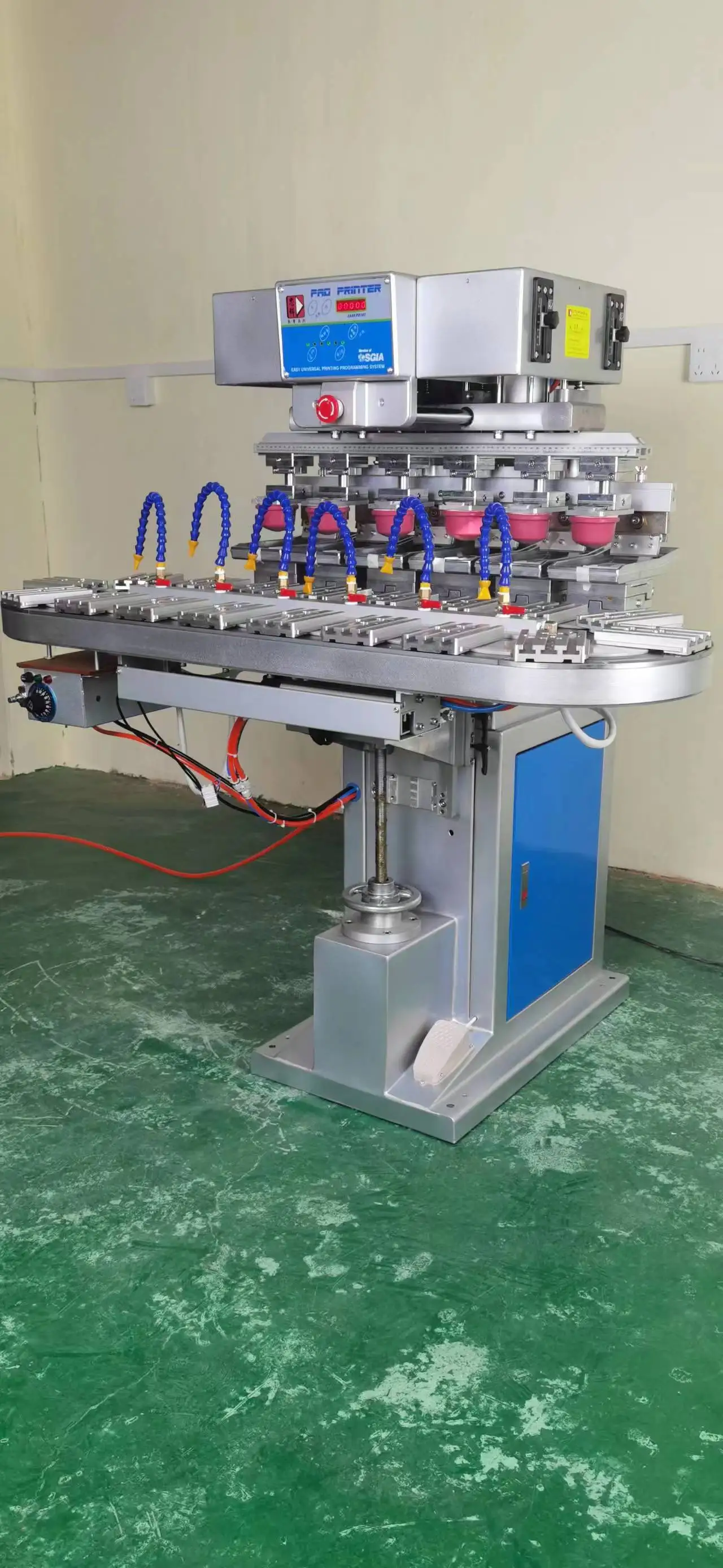 Premium Packaging Labels Printer Automatic Ink Pneumatic Label Six Color Pad Printing Machine for Products