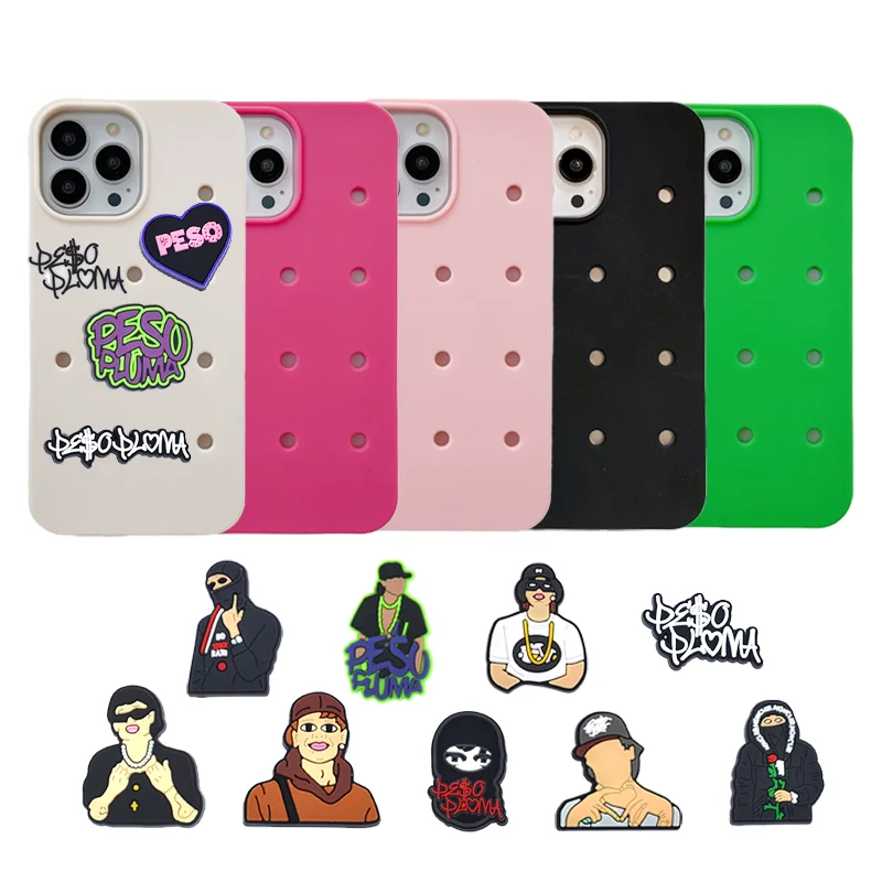 Rubber Charms For Phone  Case Silicone Luxury Design Phone Case For shoe Charms Diy Charms Phone Case