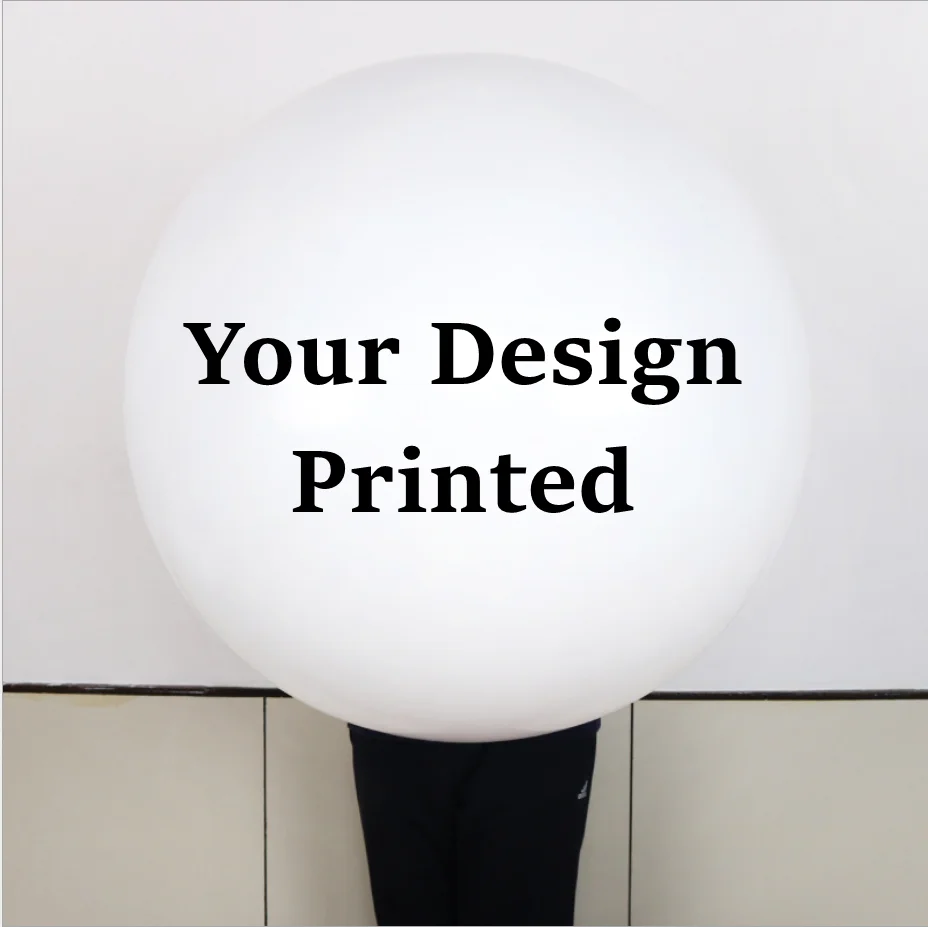 Оптовая продажа, большие 36 дюймовые круглые воздушные шары с индивидуальным принтом, гигантские латексные шары Jumbo для свадьбы, дня рождения, Baby Shower