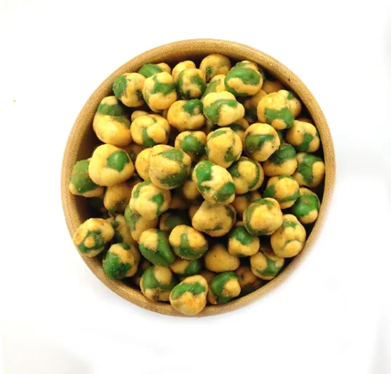 Здоровые закуски для продажи хрустящих пряных креветок со вкусом зеленого горошка лидер продаж оптовая упаковка индивидуальное обслуживание