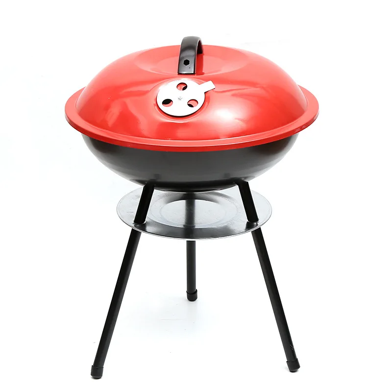 Wholesale Outdoor Charcoal Thickened Stainless Steel Triangle Folding Portable Large Barbecue Oven BBQ Grill