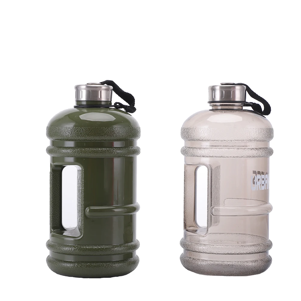 modern 2.2l gym jug wellbeing water bottle leakproof bpa free large capacity water bottle with straw and side handle