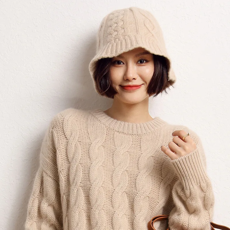 2023 New fashion wool beanie hat australian wool hat merino wool beanie hats for women W2585