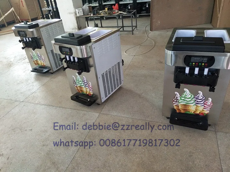 2022 Коммерческая Машина для мягкого мороженого настольного типа, изготовитель замороженного йогурта, мороженого, цена 220 В
