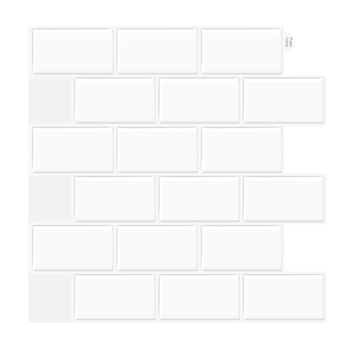 Factory Wholesale Available Home Decorative Wall Tile Thickness 1.2mm 3D Design Peel And Stick Tiles Backsplash Wall Tiles