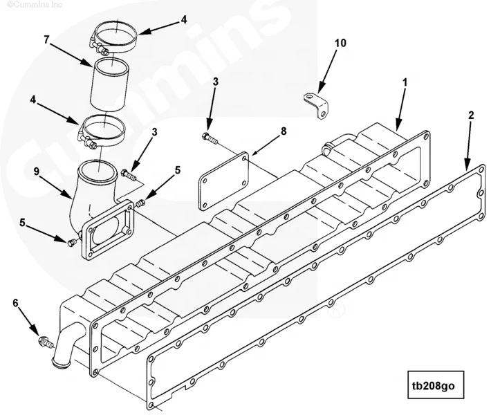 3821695 3801801 3031194 aftercooler core for L10 diesel engine