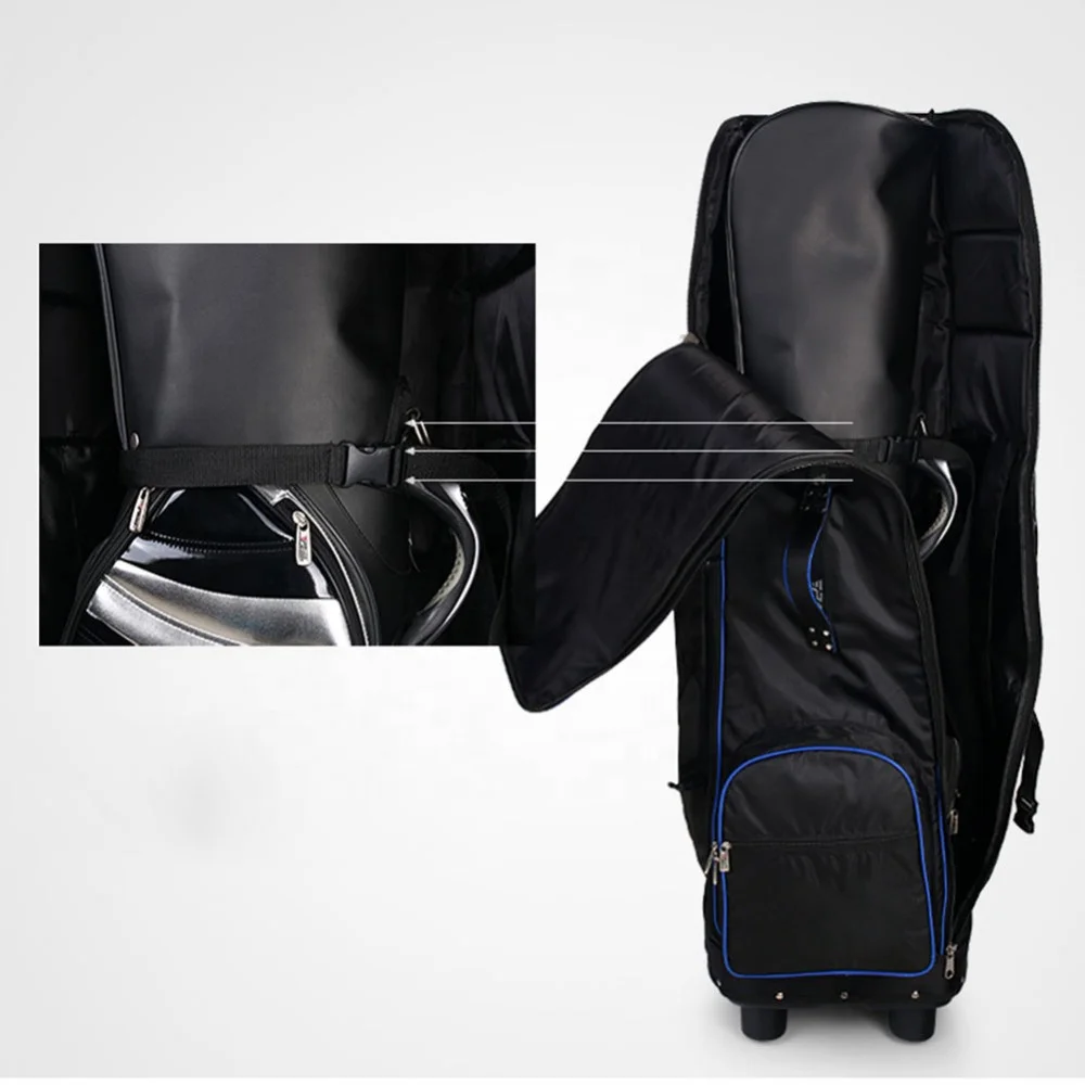 Nylon golf bag travel cover wholesale custom Golf air bag with wheels