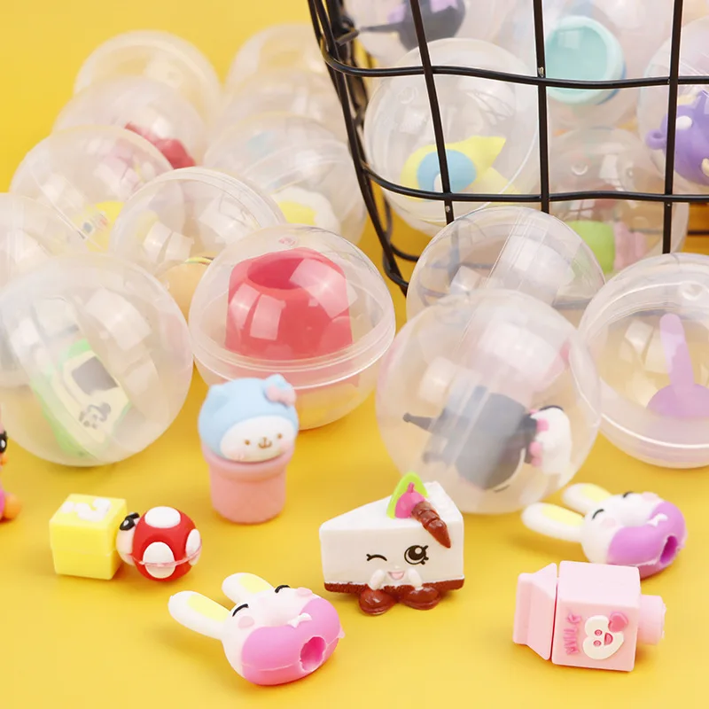 K1041 50mm Mixed Twisted Egg Transparent Twisted Egg Toy Gift Ball Cartoon Capsule Toys