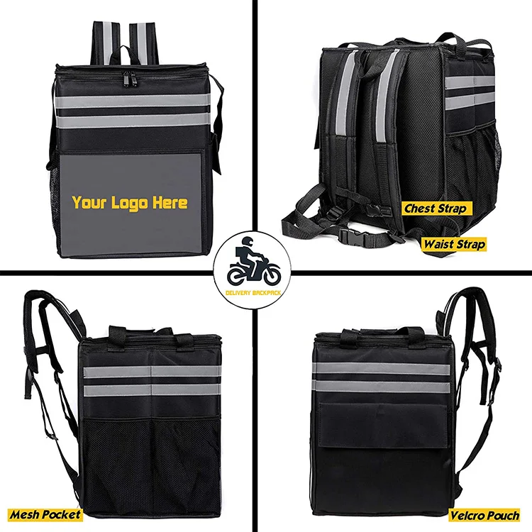 Multi-Functional Reusable Food Delivery Bag for Bicycle Hot and Cool Food Delivery Bag