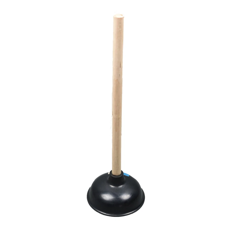 
Eco-friendly Toliet Plunger with Wooden Handle and Rubber Plunger 