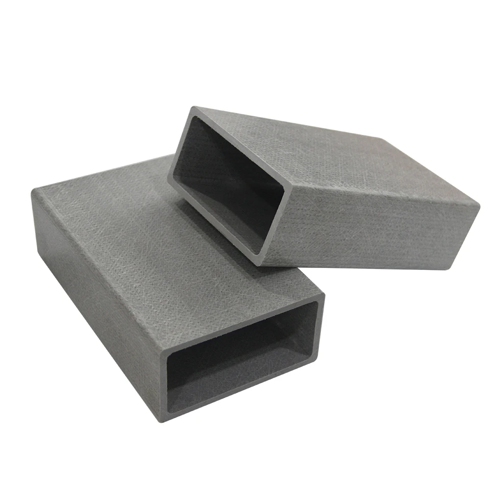 Durable Factory Price FRP Pultruded Fiberglass Rectangle Tube Pultrusion grp Profiles Structural Profiles square tube