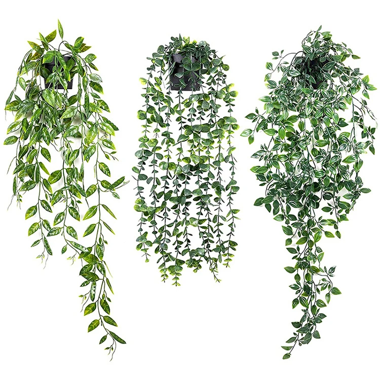Artificial Ivy Vine Artificial Plants Fake Ivy Hanging Garland Trailing Bracket Plant for Outdoor Indoor Hanging Basket Decor
