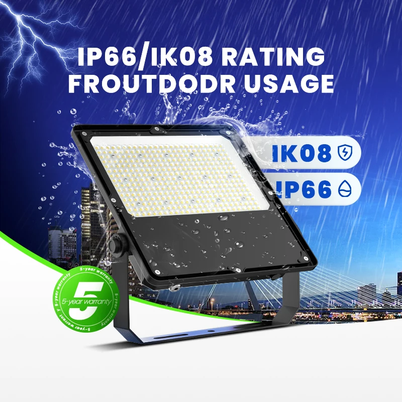 Super Bright High Lumen 5 Years Warranty IP66 Waterproof Outdoor Projector 100W Flood Light  for Indoor Outdoor Parks Gardens