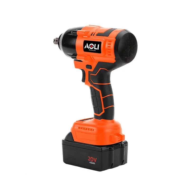 21V High Torque Cordless Wrench Rechargeable Lithium Brushless Electric Impact Power Wrench Industrial Grade Battery Powered