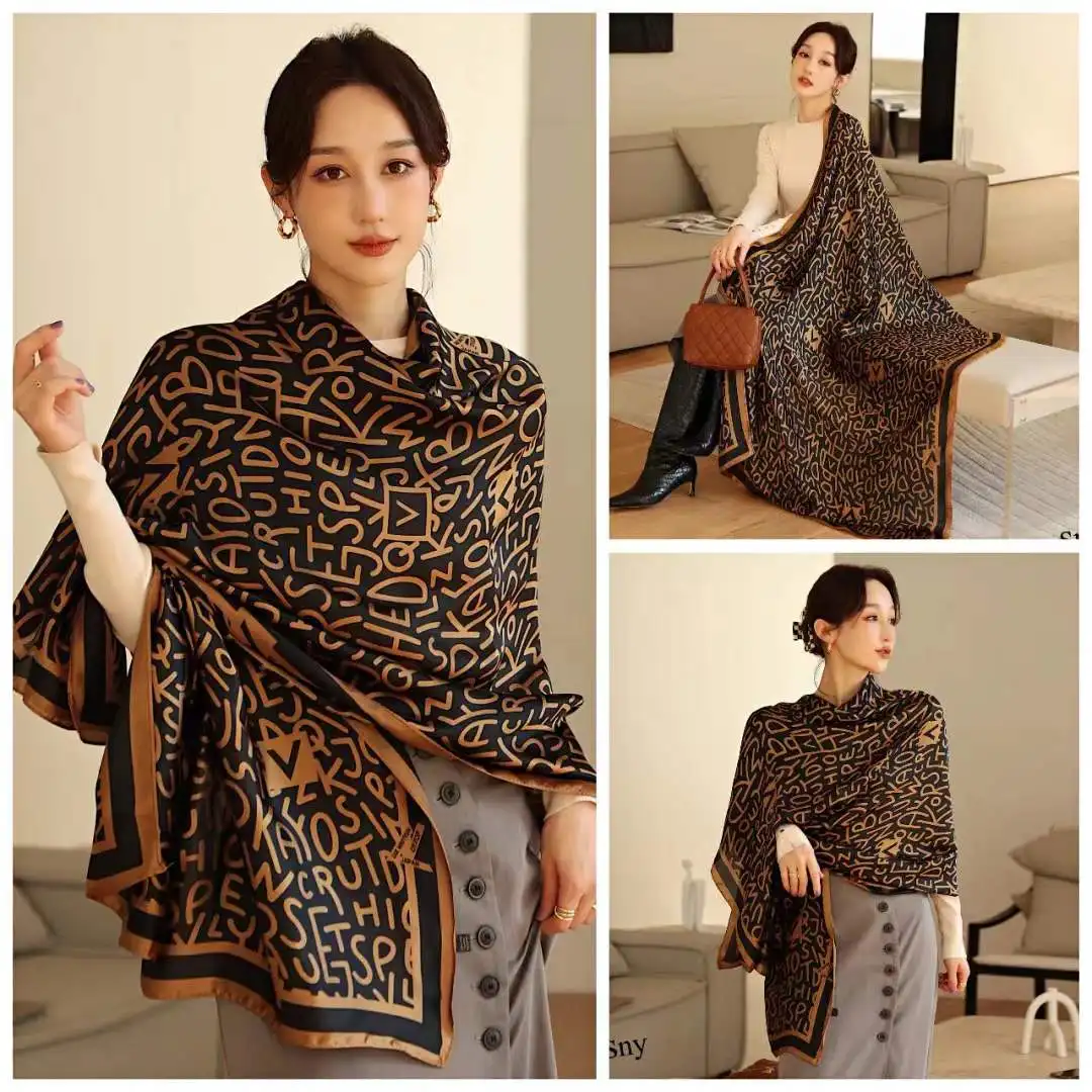 Free shipping luxury women long Silk shawl Scarf hijab