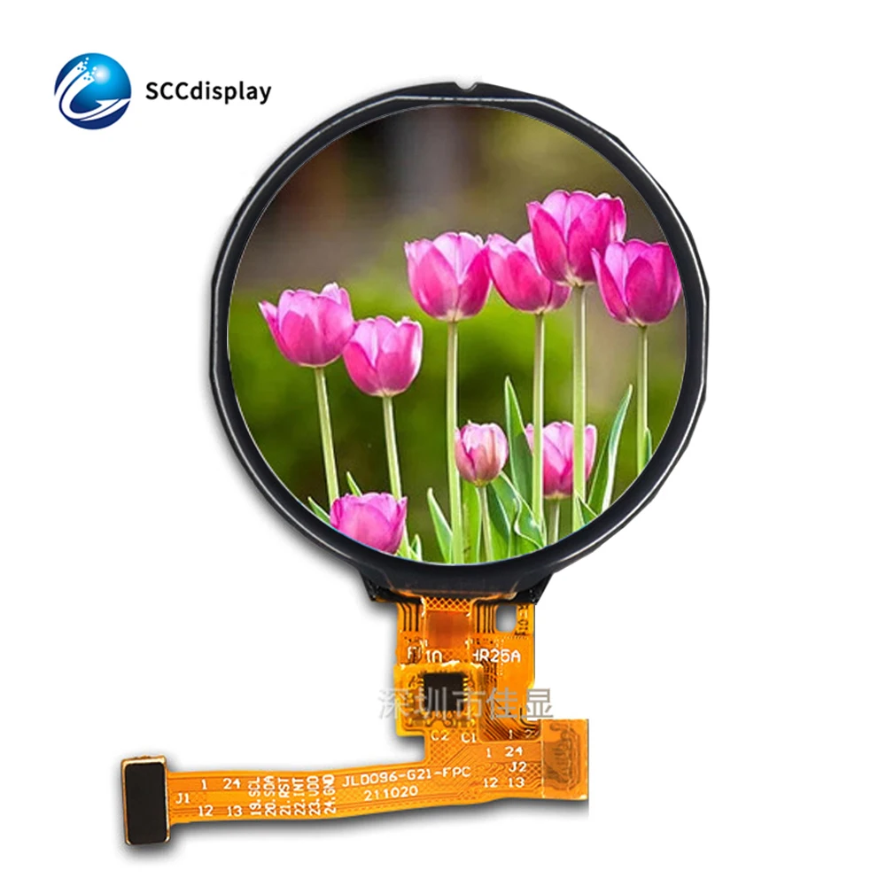 Cheap price 350 brightness round SPI interface GC9A01 drive with TP 1.28inch round lcd display module 65k rgb colors