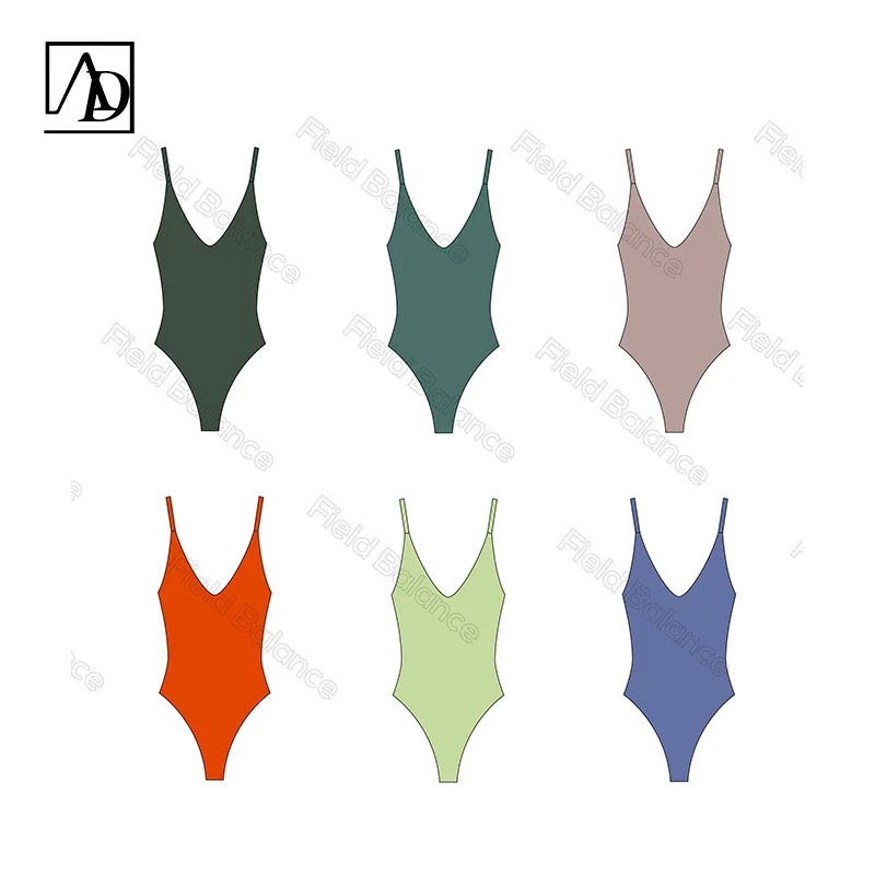 Aide Custom New Solid Sexy Retro Conservatism One Piece Bikini Bandeau Swimsuit Women Vintage Swimwear Monokini