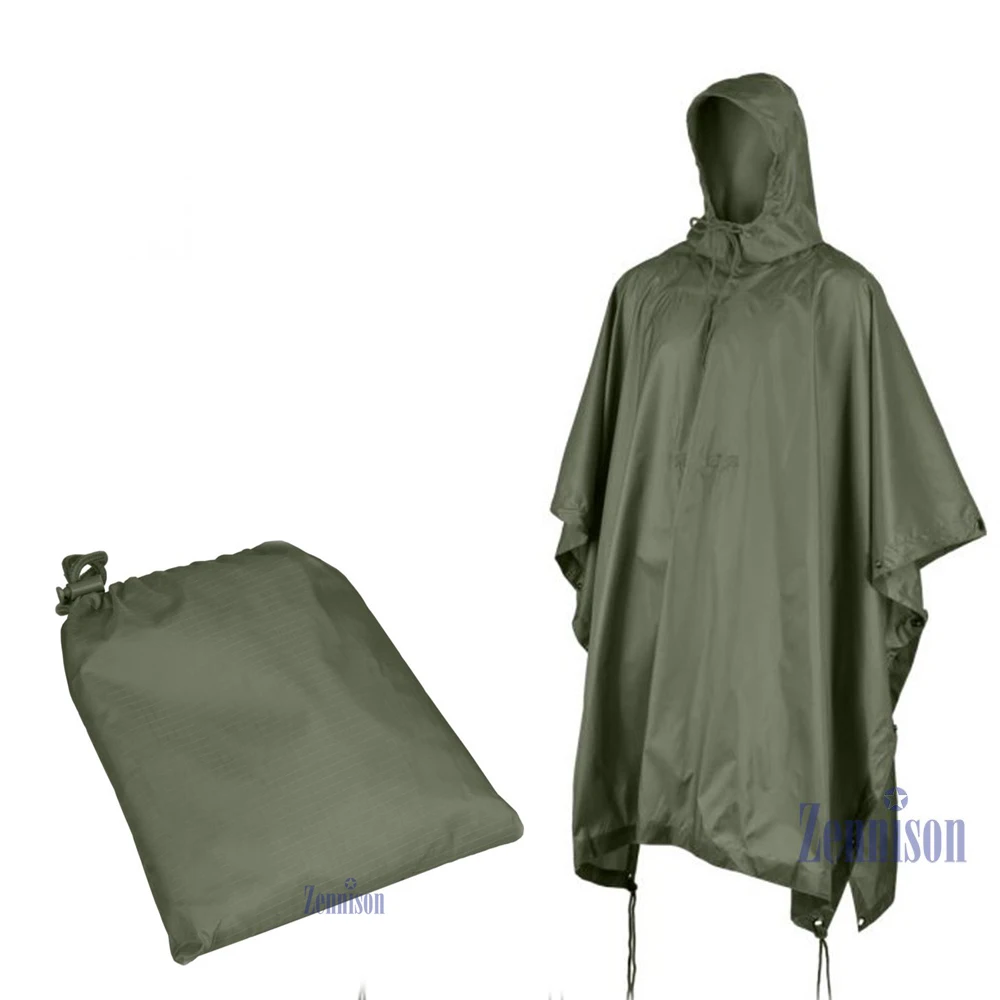 Hot Sale Poncho Raincoat Outdoor Waterproof Tactical Rain Coat