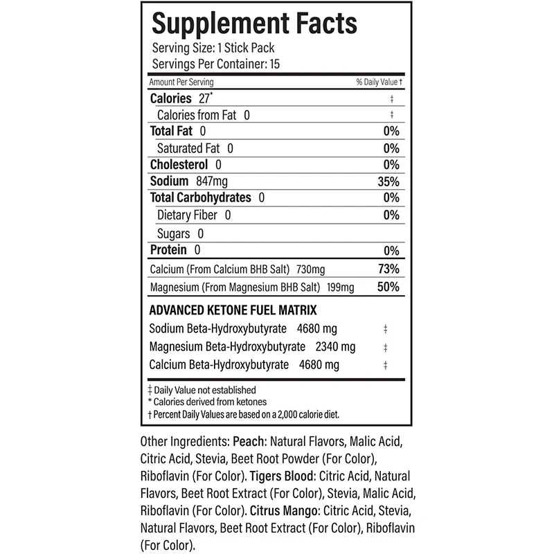 Healthcare supplement Weight Loss Support Drink Stick Advanced BHB Blend  Drink for Rapid Slimming fat burning drink powder