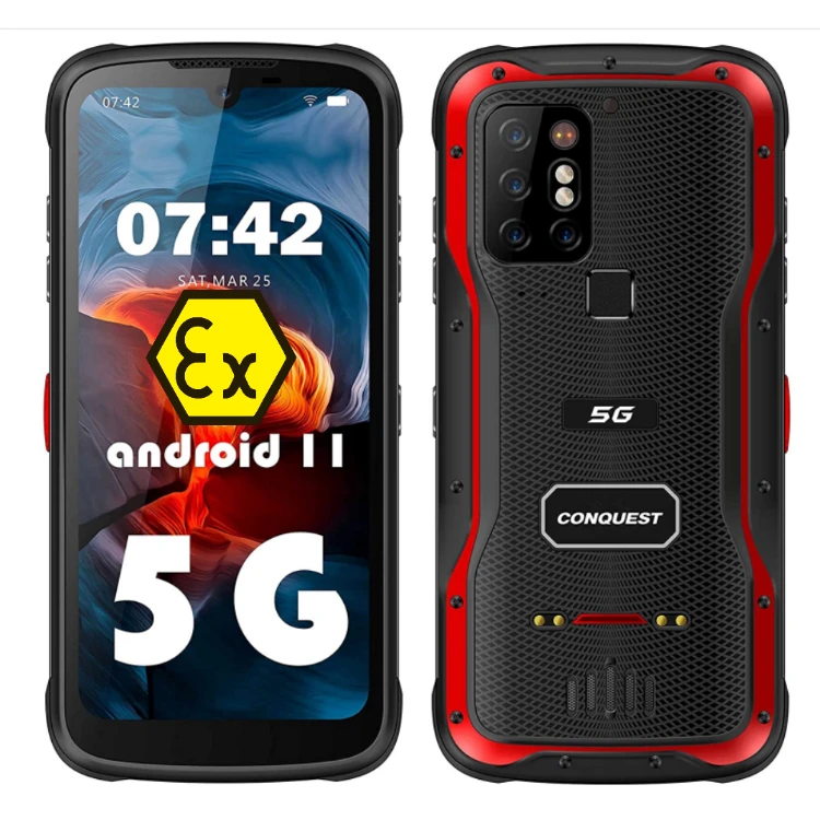 Poc walkie talkie PTT rugged phone 8+256GB ATEX IP68 waterproof dustproof intrinsically safe phone unlocked 8000mAh 6.3 inches