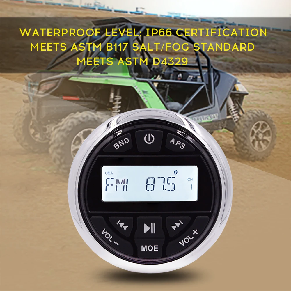 GUZARE Waterproof Marine BT Boat Stereo Receiver Marine Radio Audio FM AM Car MP3 Player For ATV UTV RV Yacht Motorcycle