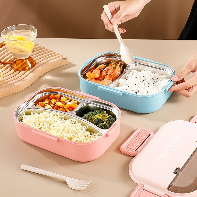 microwave safe stainless steel bento lunch box lunch box for kids food container stainless steel food storage container