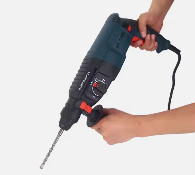 Professional  Black and Blue and Red 28mm Portable Electric Cordless Brushless Rotary Hammer