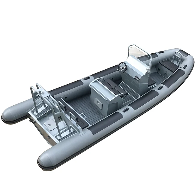 Rhib700 23ft Lighter Aluminum Double Hull Orca Hypalon/PVC Inflatable Boats For Sale