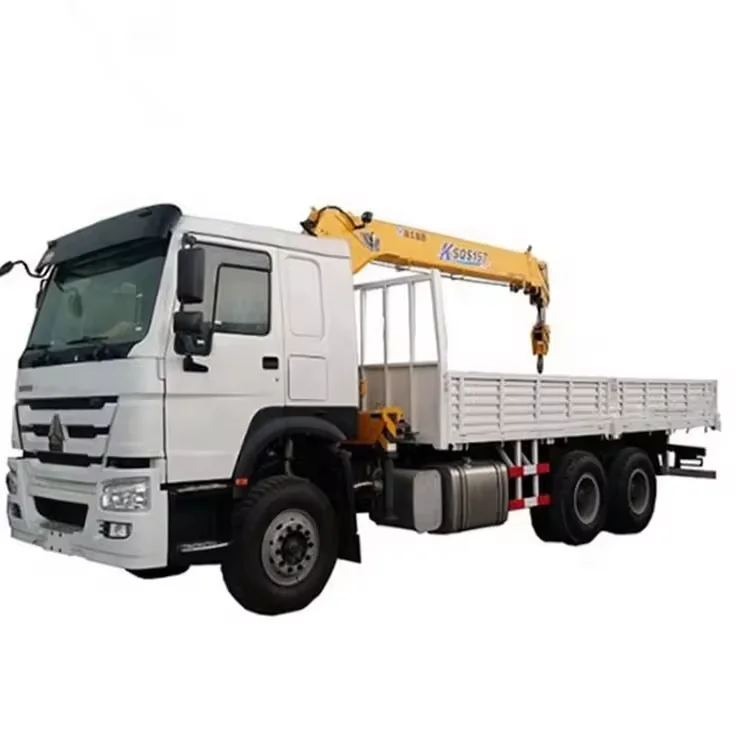 Howo 6*4  Cranes 5Ton Cargo Truck With Crane  Sale Wrecker Trailer Mobile Mount Crane Truck Mounted