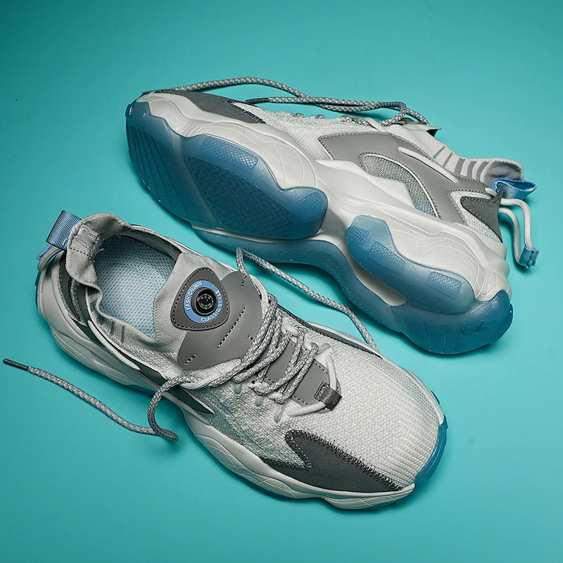 
High Quality Dad Shoes Breathable Knitting Upper Casual Sneaker Daily for Men Summer EVA PU Running Shoes Winter Rubber Autumn 