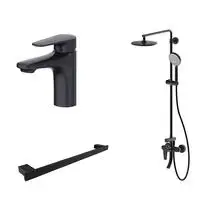 
Bravat Sanitary Ware Source Black faucet shower Package--502 