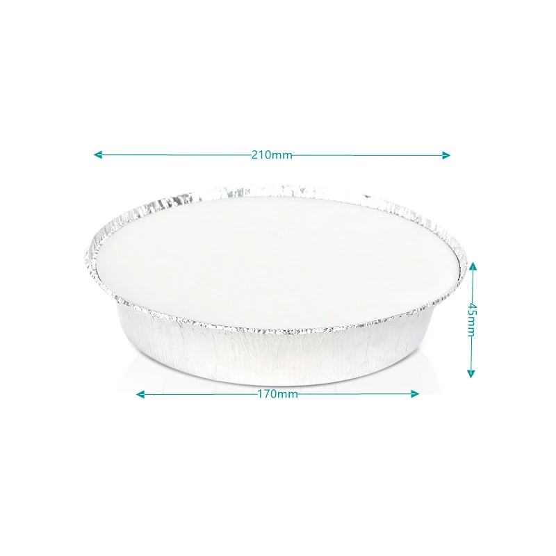 BGI round 8, 9 inches Round Deep Disposable Take Out Food Containers Aluminum Foil with Clear Lid
