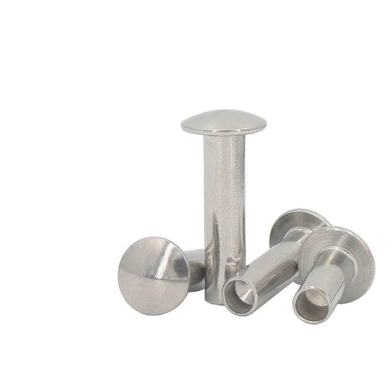 Hot Sale  Truss Head Semi-Tubular Rivets 2mm 2.5mm 3mm Flat Head Half Hollow Semi-Tubular Rivets